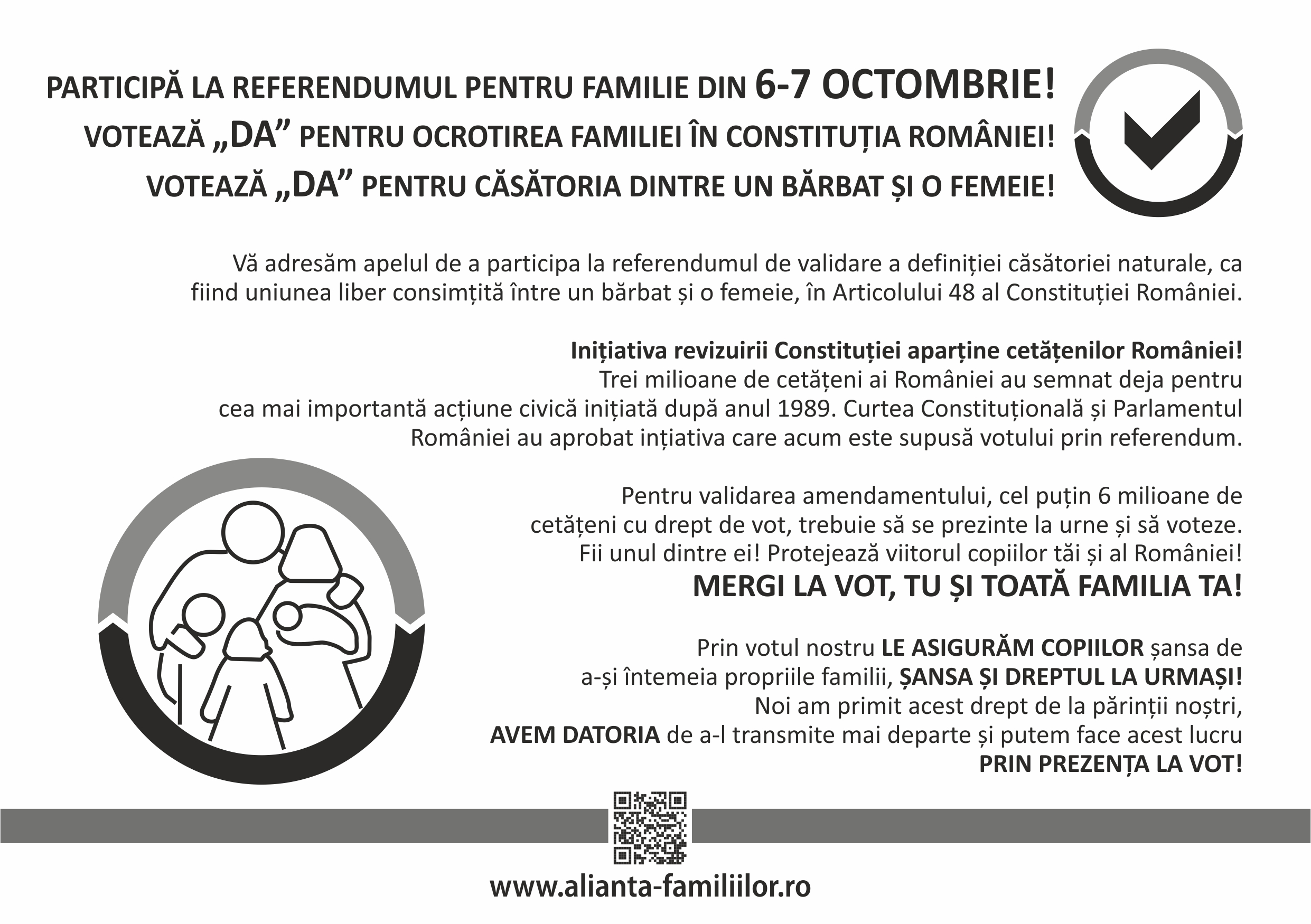 Flyer Referendum 2018 - Susținerea Casătoriei - Biserica Baptistă Providența Frankfurt Germania