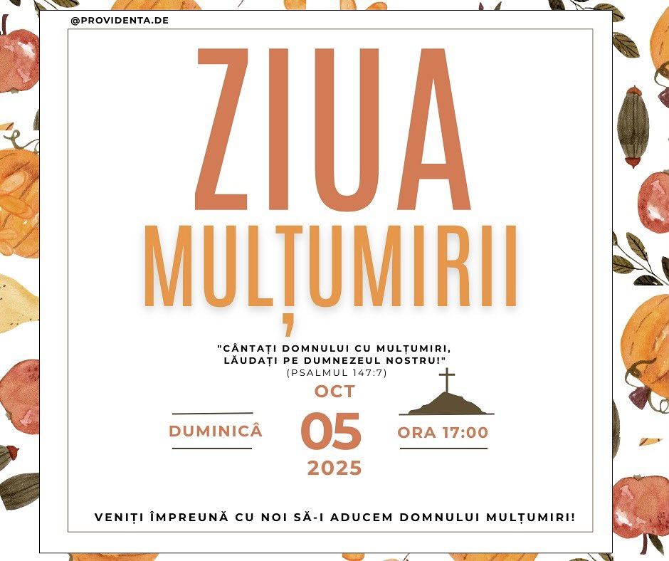 Biserica Baptista Providenta Frankfurt - Ziua Multumirii 2025