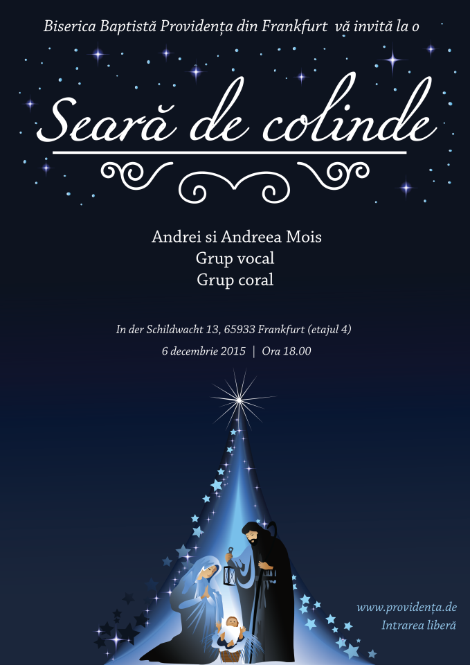 Seara de colinde - Concert de craciun - Biserica Baptista Providenta Frankfurt Germania